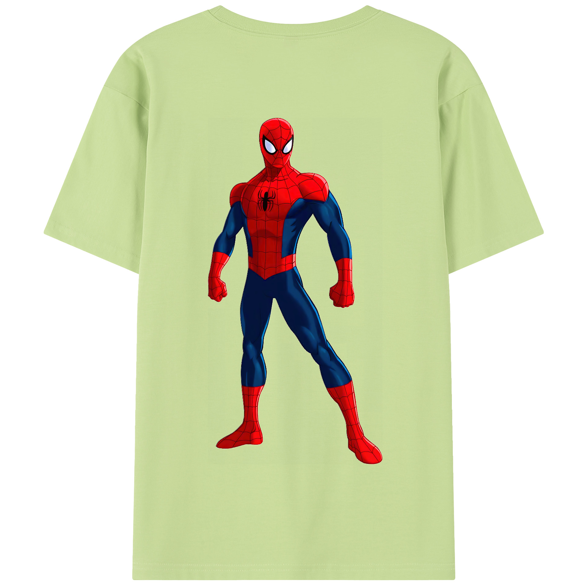 （画像用） Spider Man スパイダーマン 綿100％半袖Tシャツ（背面プリント）